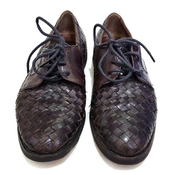 Vtg Bragano by Cole Haan | Woven Leather Lace Up Loafer Oxfords